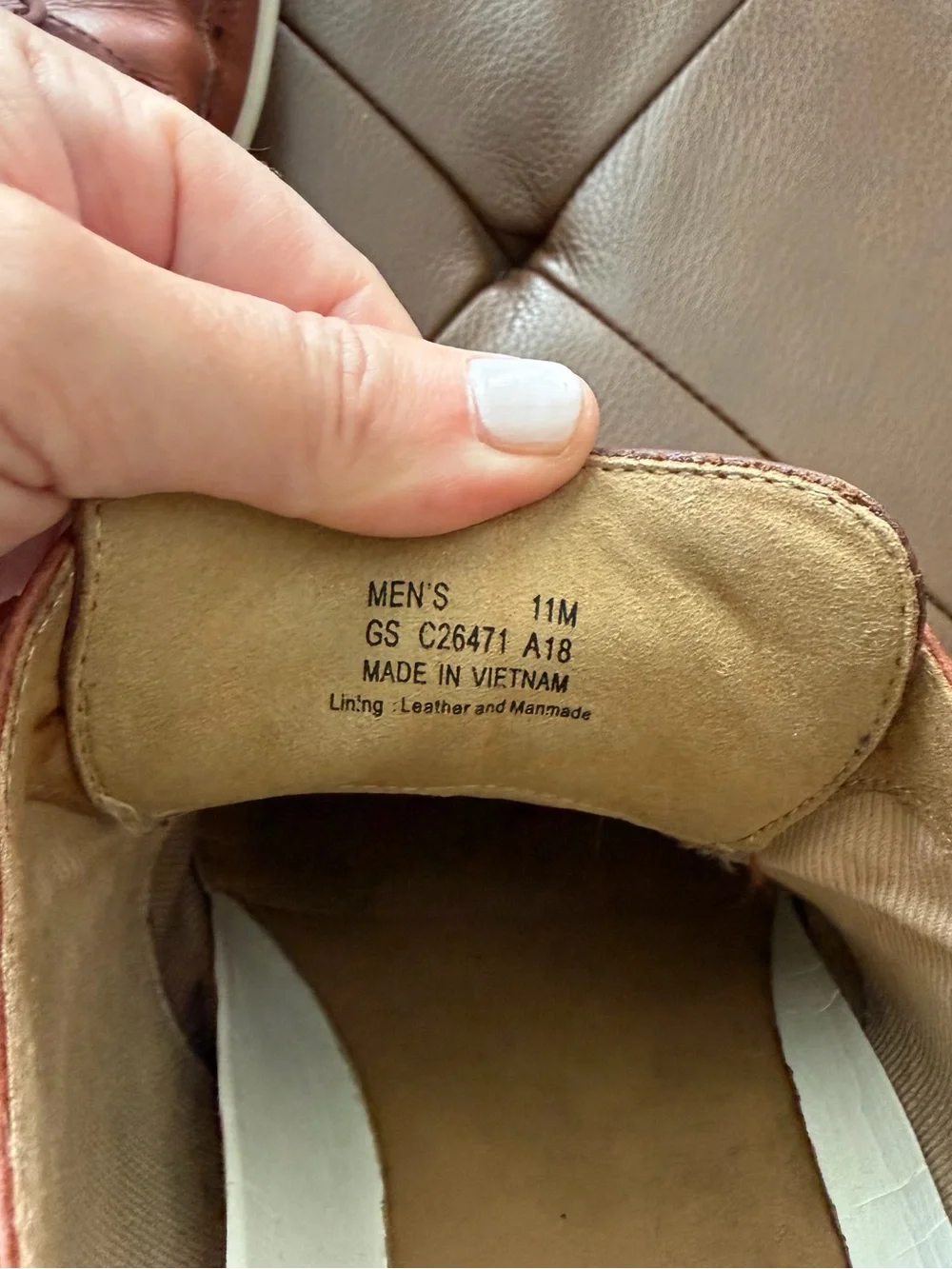 Cole Haan Men's Wingtip Leather Oxfords - Chestnut Brown